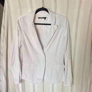 Marc Aurel - Women's White Cotton Single-Button Blazer Jacket